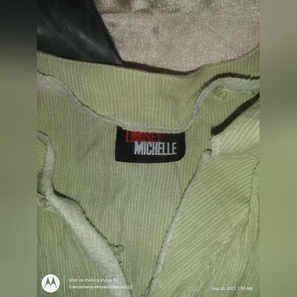 Vintage Light lime green vest blouse my Lindsey Michelle women's XL . - Picture 4 of 5